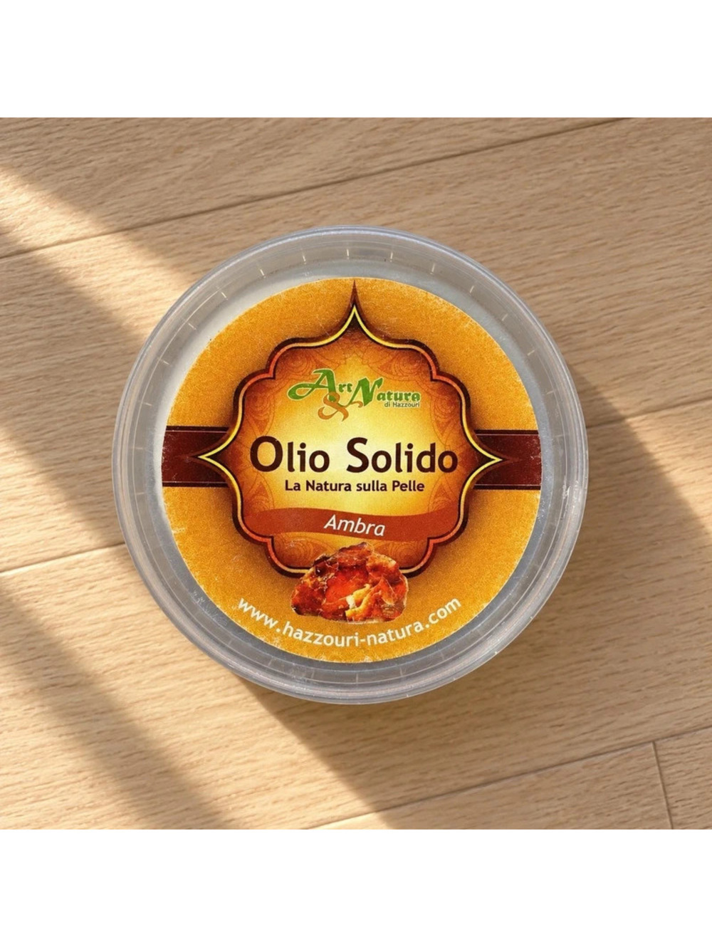 Art Natura Olio Solido Ambra Italian Amber Solid Body Oil Skincare 80g NEW